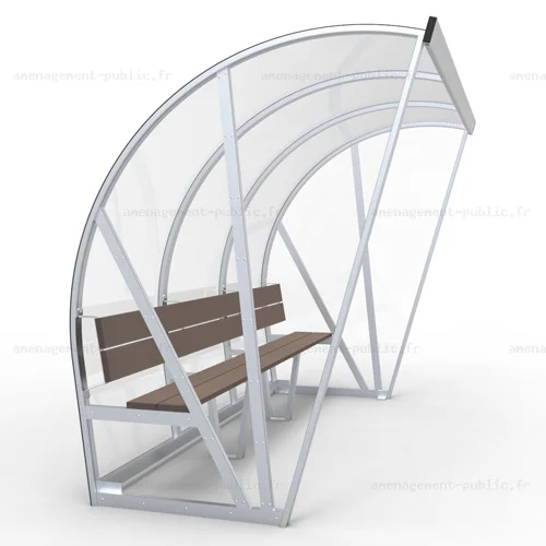 Banc de touche couvert 6 places pour aménagements sportifs extérieurs